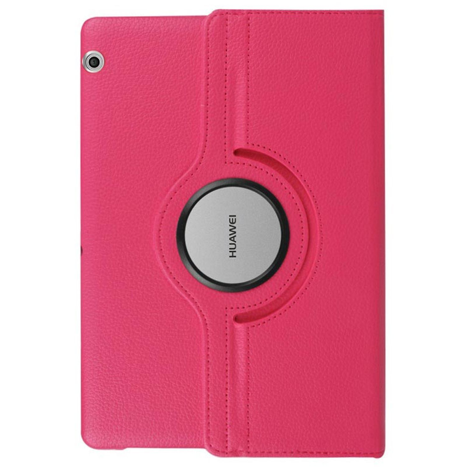 COFI Tablet 9.6 für Hülle Rotierbar Case Pink Bookcover Huawei Kunstleder, MediaPad T3