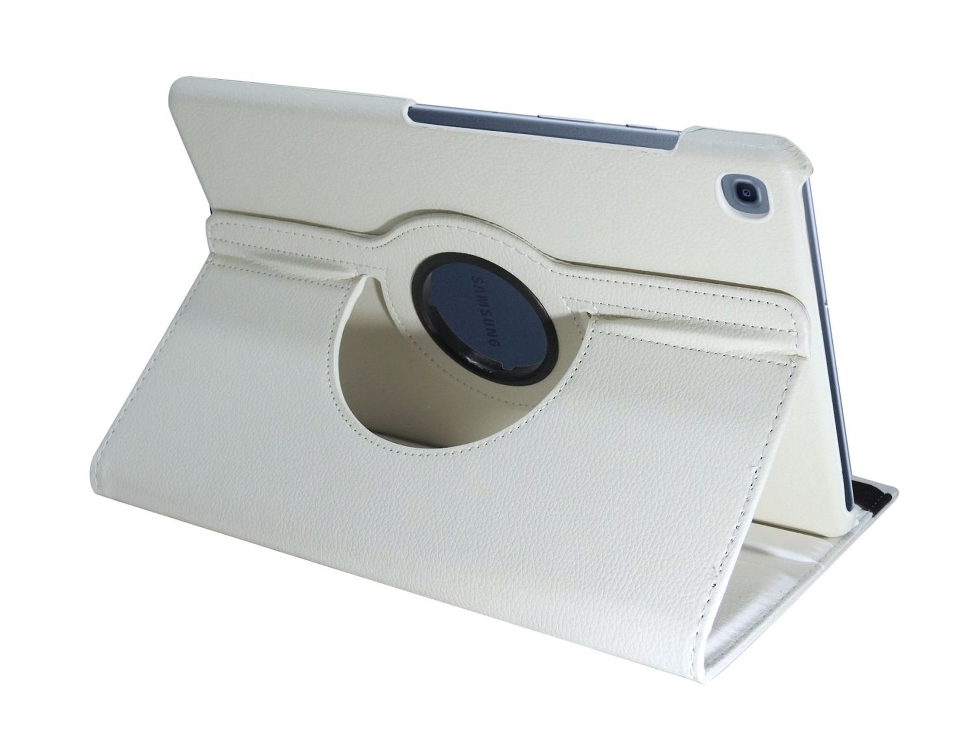 für COFI Samsung Hülle Case Tab Tablet 2019 Galaxy 10.1 Weiß Kunstleder, Bookcover Rotierbar A