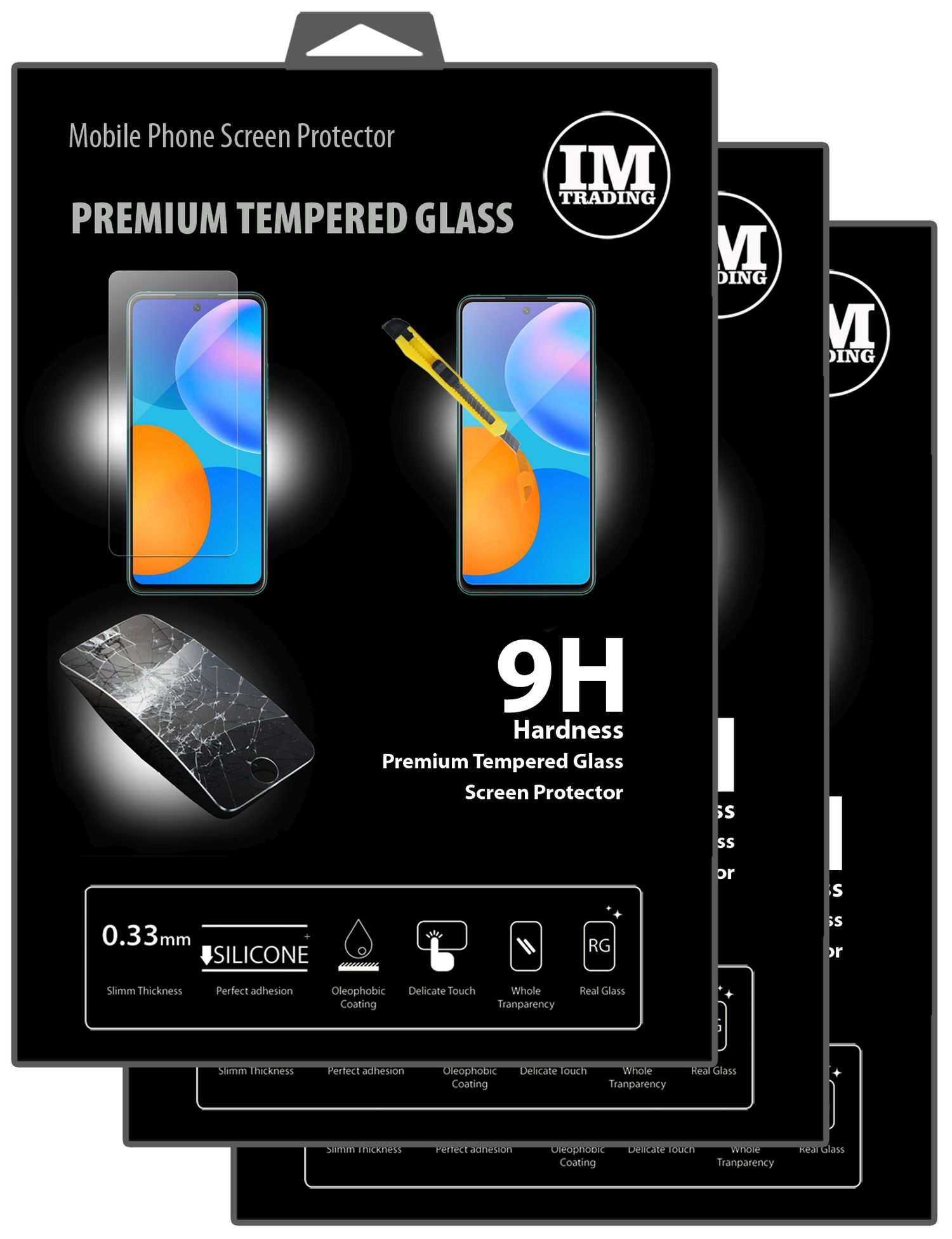 COFI 3x 9H Schutzglas Displayschutz(für Smart Huawei P 2021)