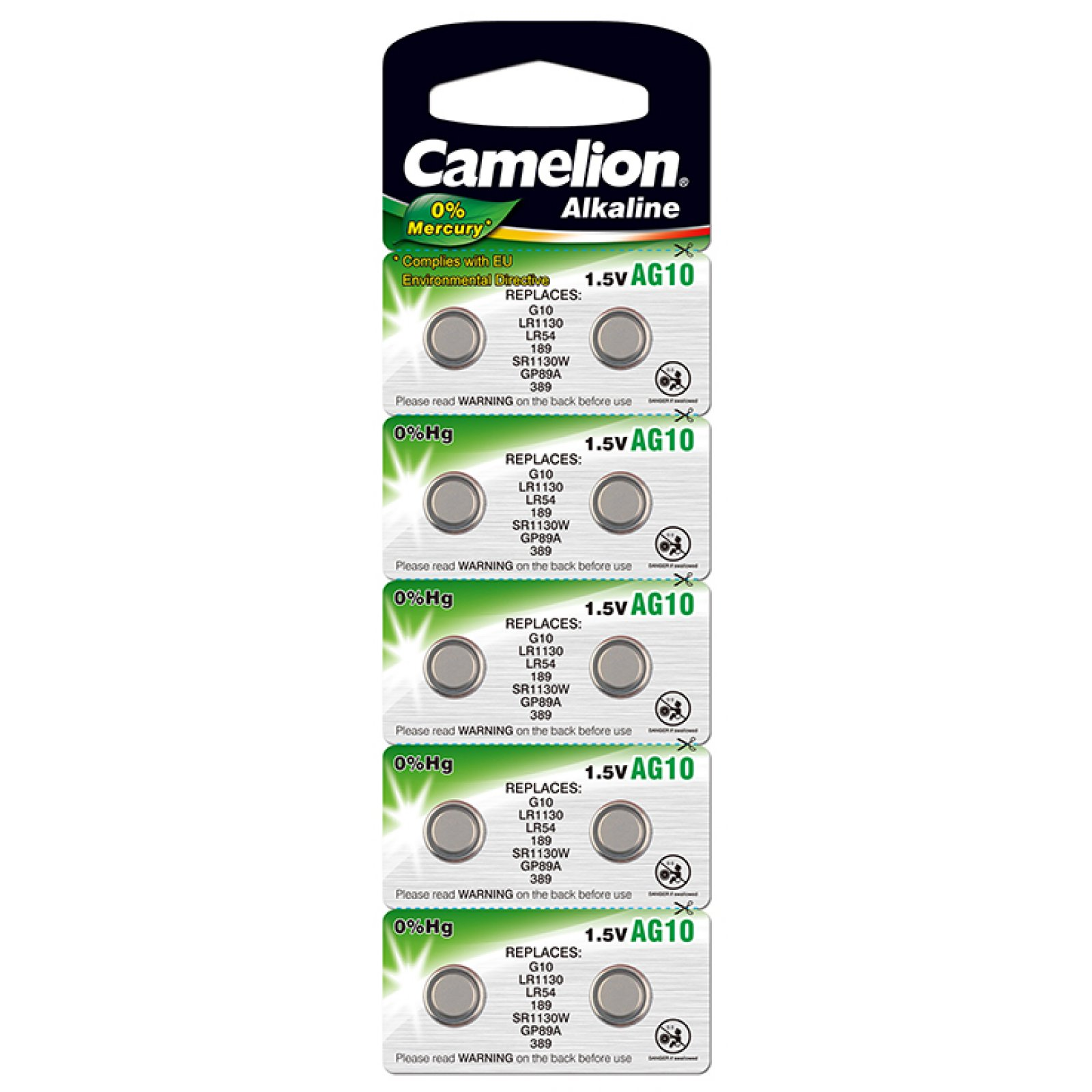 CAMELION Knopfzelle LR1130 Alkaline Volt Blister Batterie, 10er 1.5