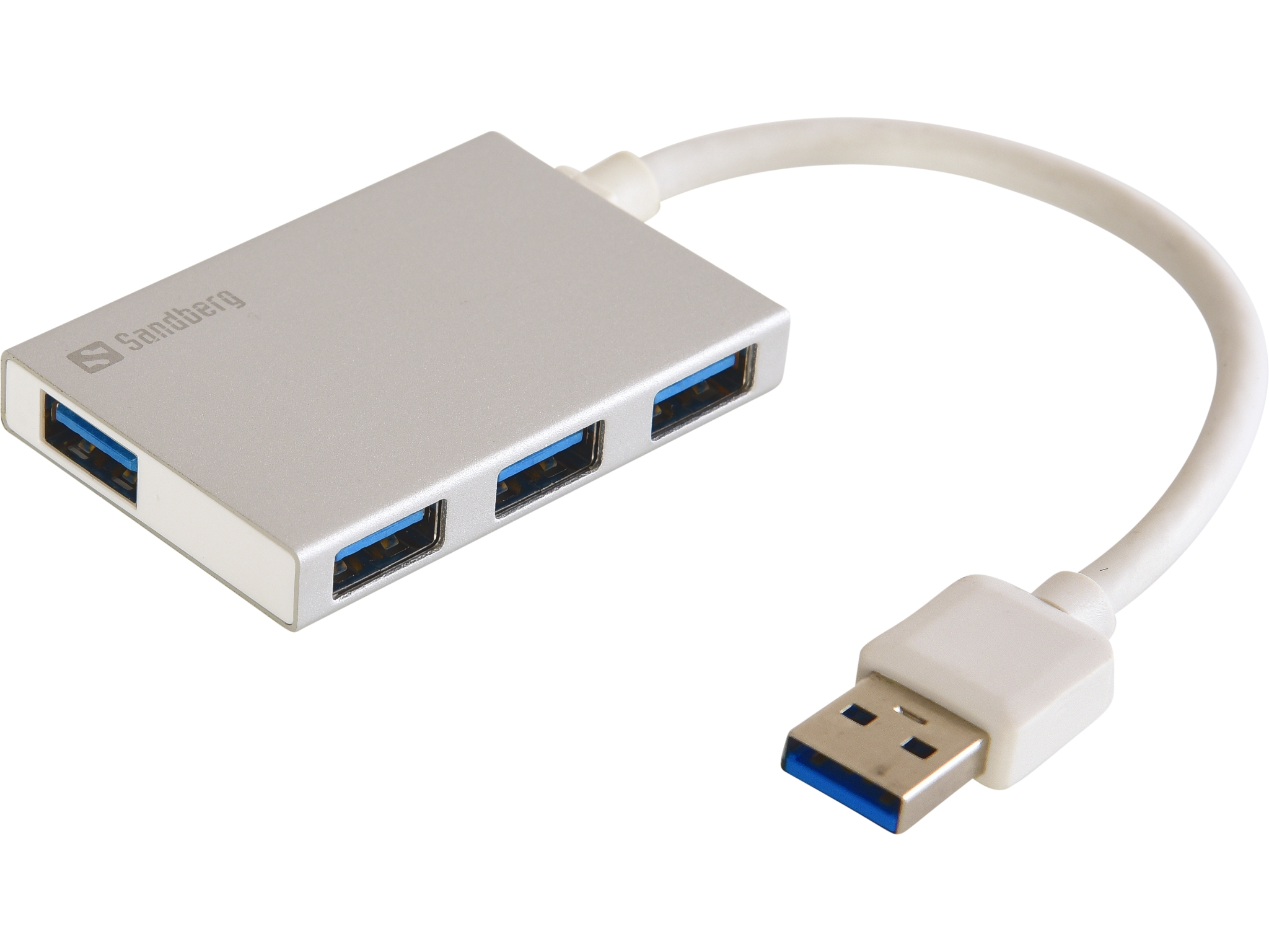 SANDBERG USB Pocket USB Port, 3.0 4 mit Silber Hub Ports