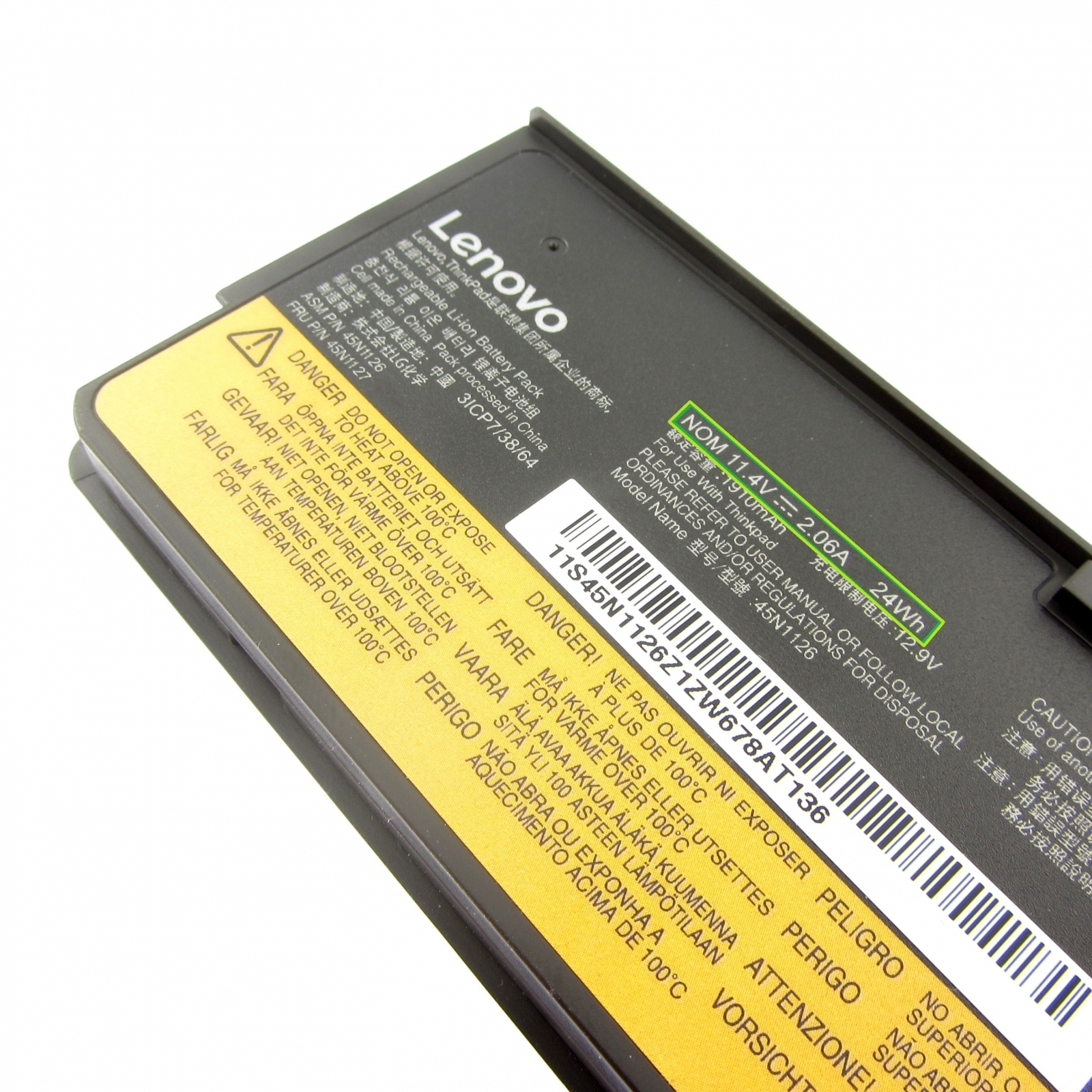 LENOVO original Akku mAh 2090 68 11.4V, für Lithium-Ionen 2090mAh Volt, T440 11.4 (LiIon) LiIon, Notebook-Akku, LENOVO ThinkPad Battery