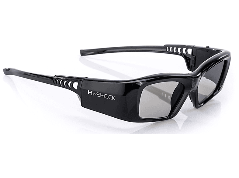 HI-SHOCK DLP Pro Black Diamond wiederaufladbar Brille Beamer für 3D - DLP 3D Brille schwarz aktive 3D Link 