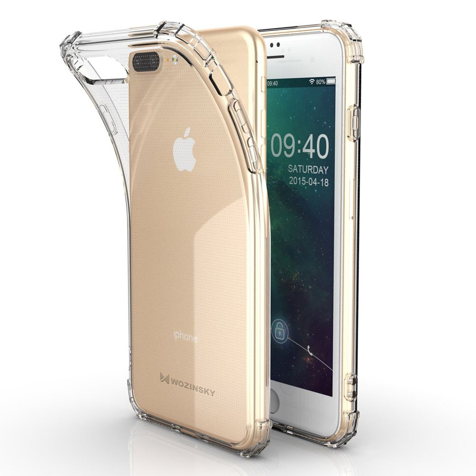 WOZINSKY Roar Armor Case, Bumper, 8 iPhone Plus, Transparent Apple