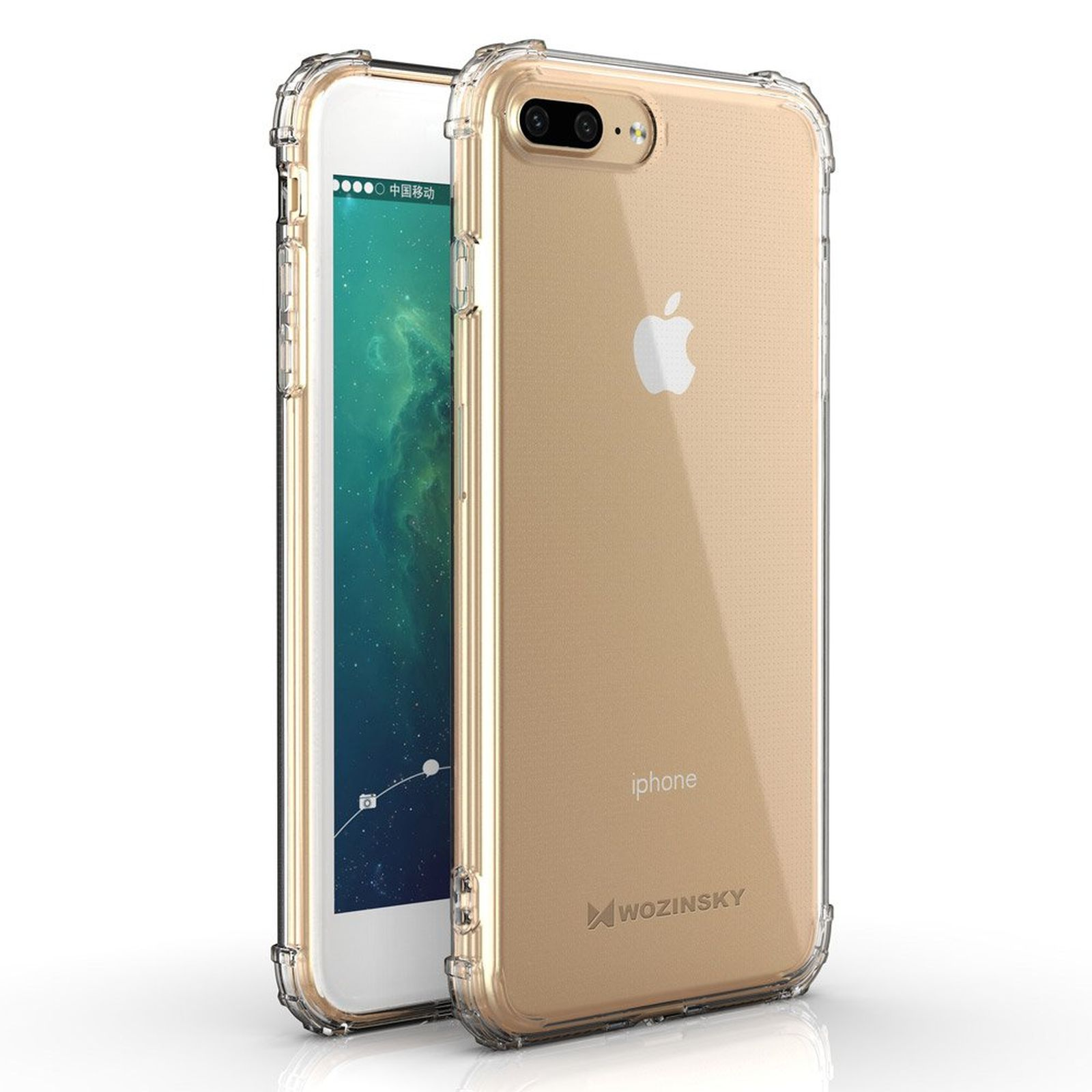 WOZINSKY Roar Apple, 8 Case, Plus, iPhone Bumper, Transparent Armor
