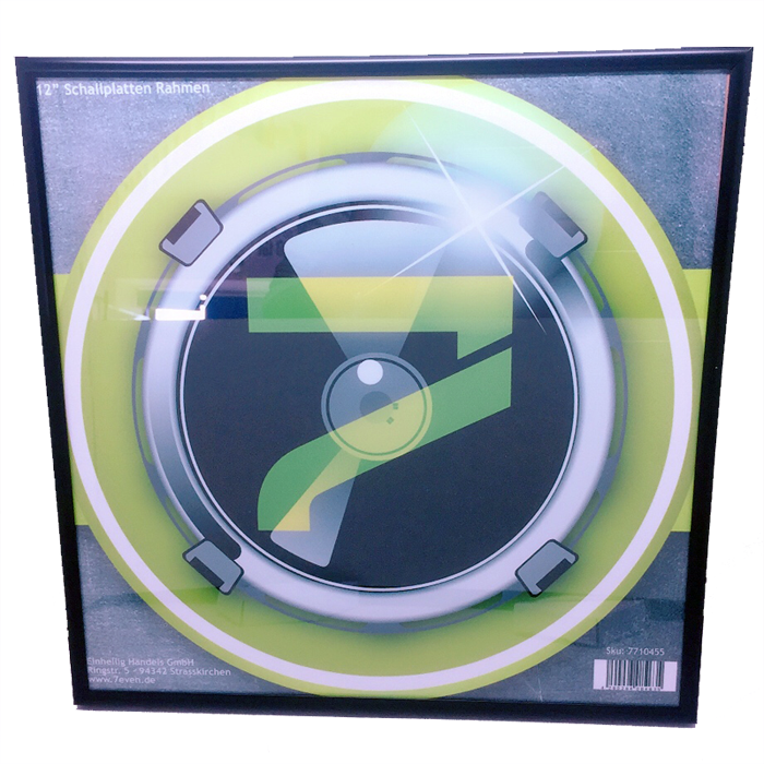 Schallplatten Bilderrahmen / (Glas Bilderrahmen Vinyl glänzende Bilderrahmen Schallplatten Scheibe) 7EVEN Wand 12\