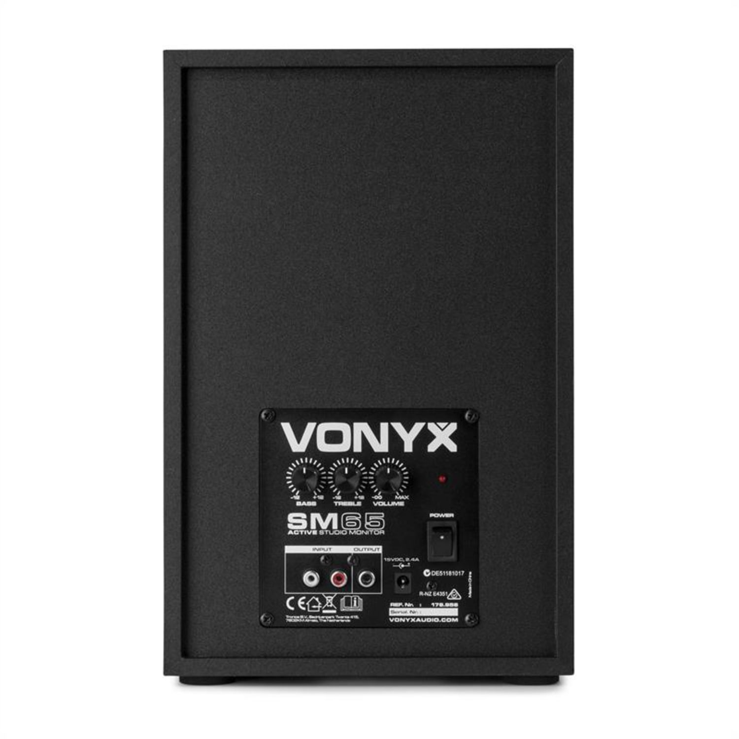 VONYX SM65 Studiomonitor-Lautsprecher-Set, Schwarz