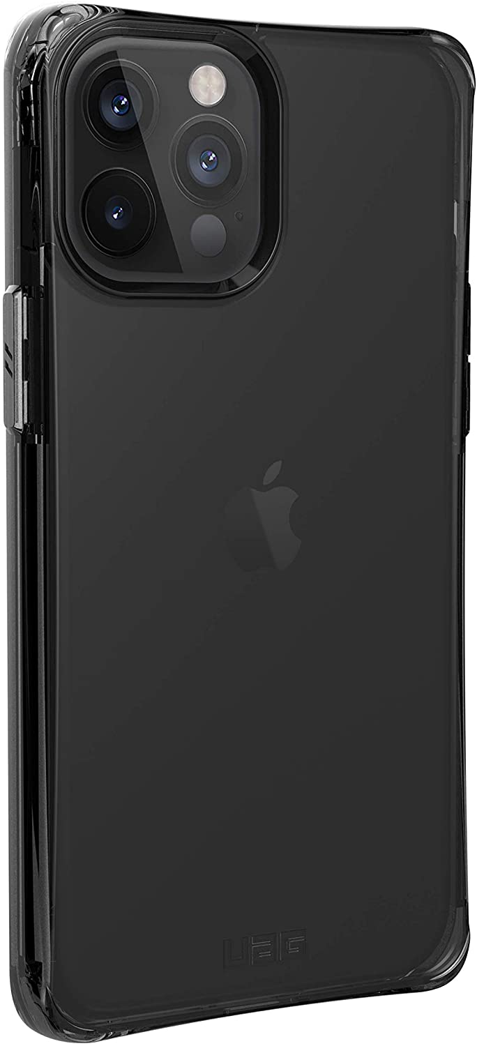 Schwarze Handyhülle mit Apple-Logo.