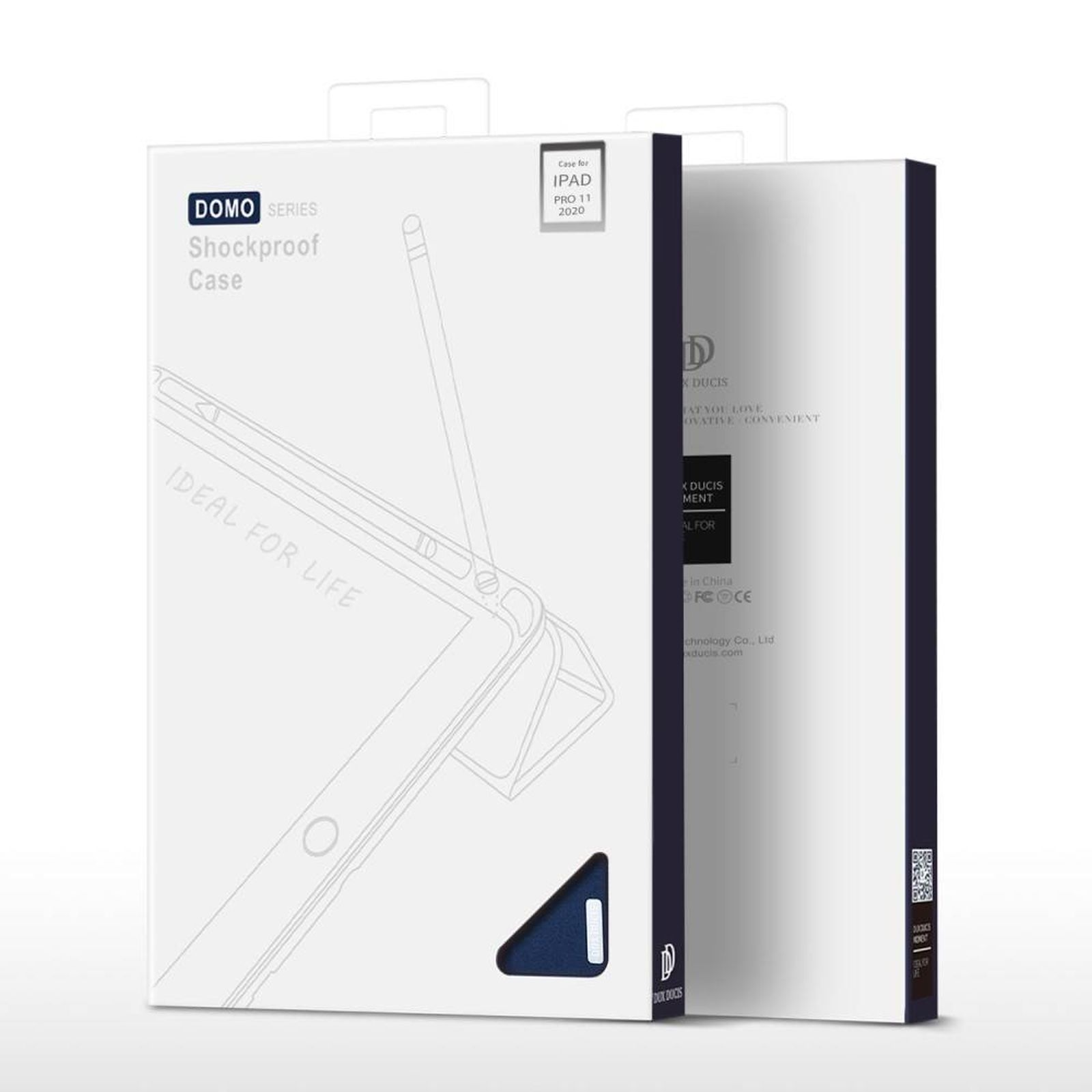 iPad Smart Case (4. DUX Kunstleder, 2020) Generation für DUCIS Bookcover Blau Apple 11 Sleep Pro