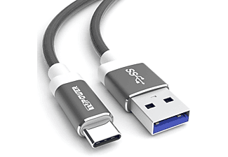 TUPOWER K02 USB C Kabel auf USB A 3.0 1m QuickCharge für Samsung Handy USB C Kabel Ladekabel Datenkabel