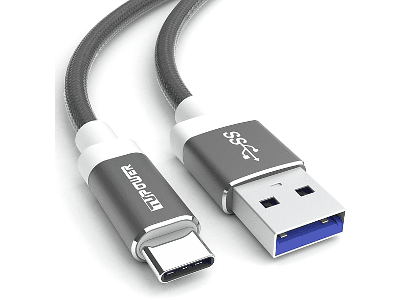 TUPOWER K08 USB C Kabel auf USB 3.0 1,5m lang QuickCharge Ladekabel Datenkabel