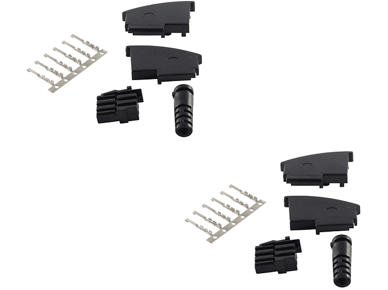 SHIVERPEAKS 2x Telefon TAE F-Stecker, Telefonadapter/ unmontiert, Bausatz Stecker schwarz