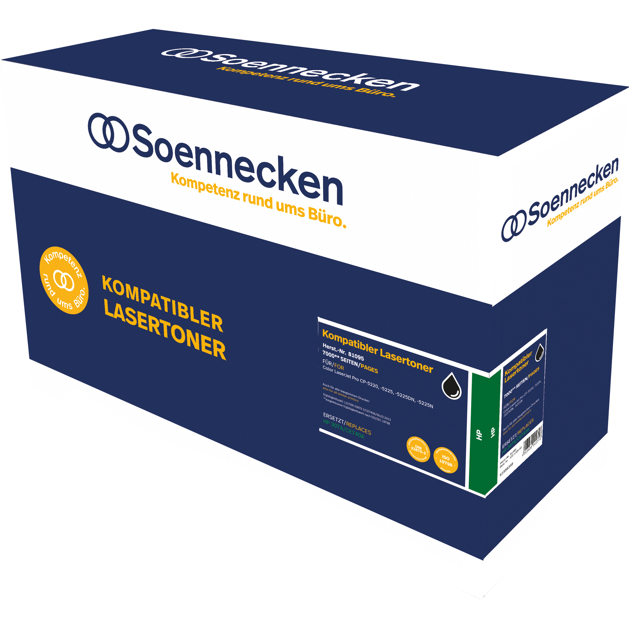 SOENNECKEN Toner 81095 wie HP Black 307A schwarz CE740A