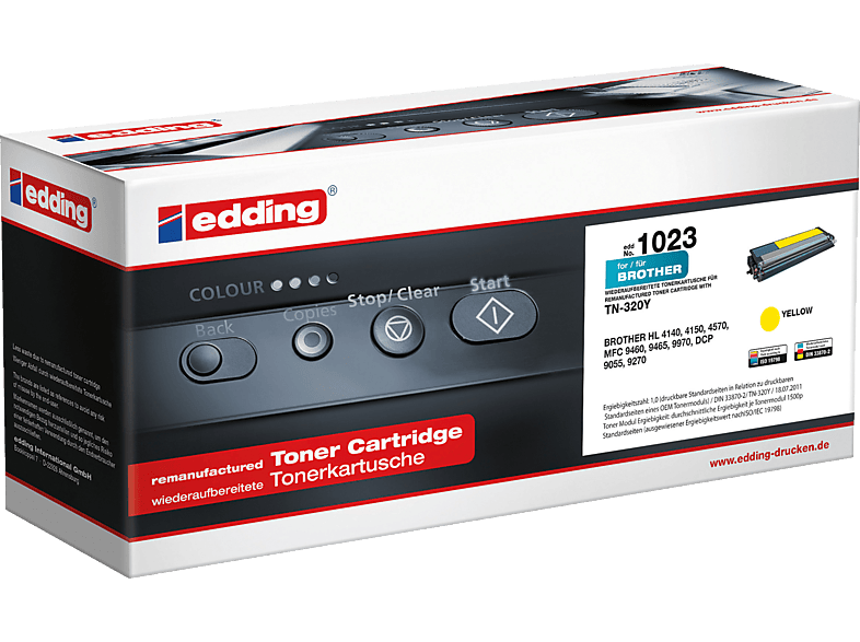 EDDING Toner 18-1023 wie Brother TN-320Y gelb Yellow