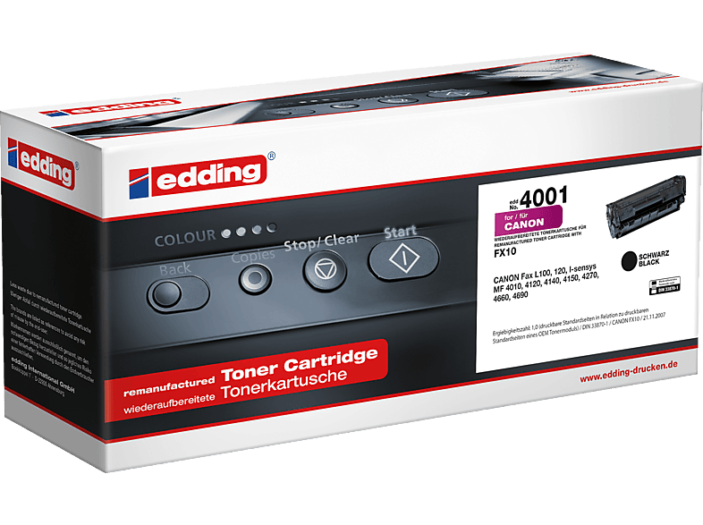 EDDING Toner schwarz FX10 18-4001 wie Black Canon