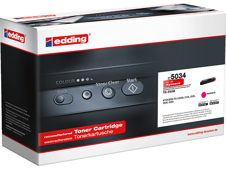 EDDING Toner 18-5034 wie Kyocera magenta 5.000Seiten Magenta TK-590M