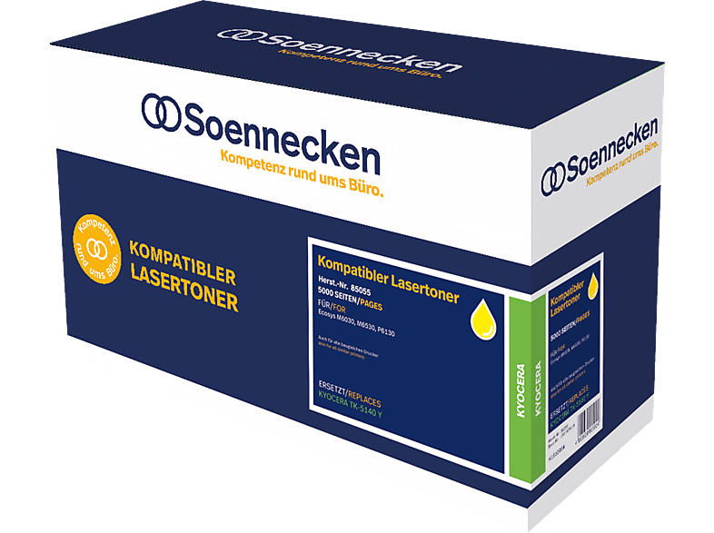 85055 gelb Kyocera Toner TK-5140Y wie SOENNECKEN Yellow