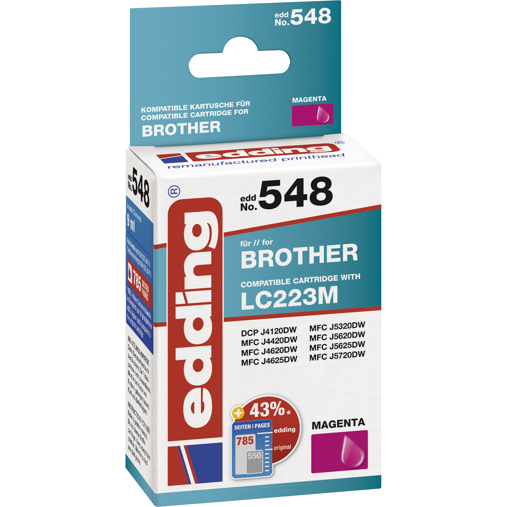 EDDING Tintenpatrone 18-548 Brother Magenta LC223 magenta wie