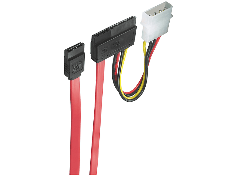 SHIVERPEAKS SATA-Kombikabel Daten- und rot SATA Stromversorgung Kabel, 0,5m