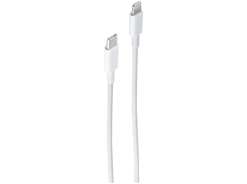 SHIVERPEAKS Lade Kabel, USB-C® Stecker auf 8-pin Stecker, 1,5m, USB Ladekabel, 1,5 m, weiß