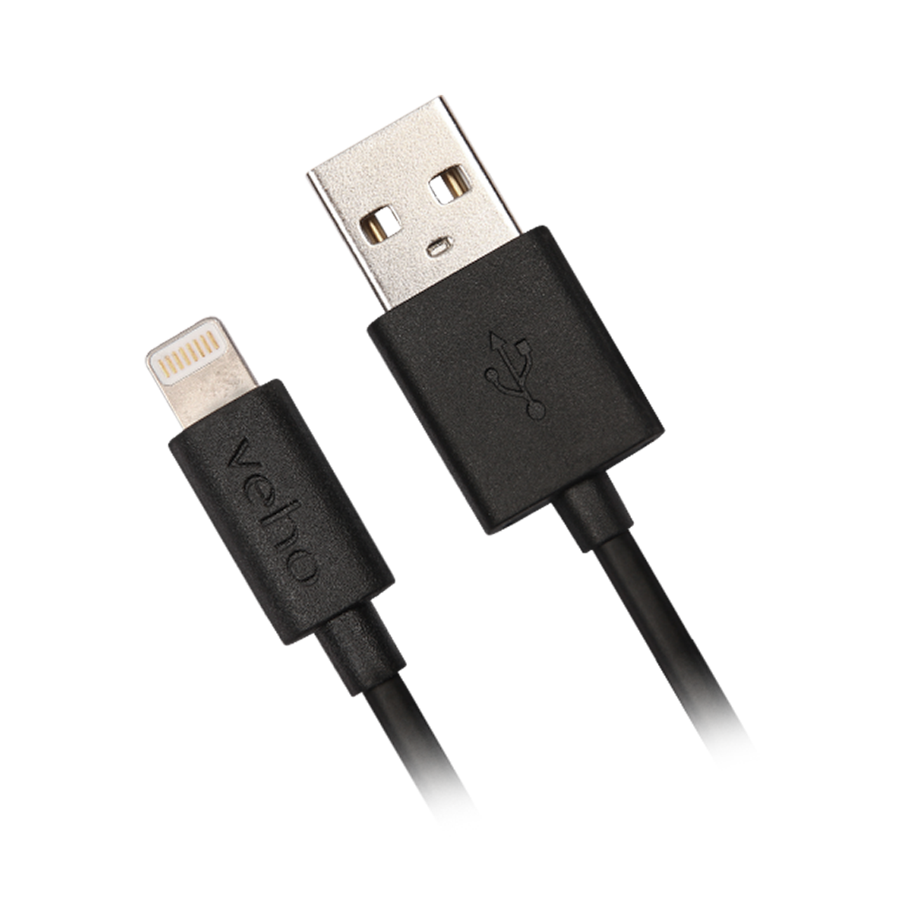 VEHO Lightning Kabel USB 1 Kabel Lightning Meter schwarz