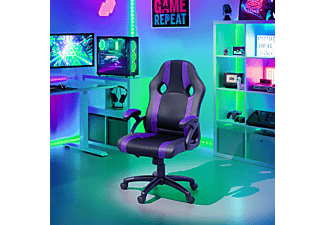 TECTAKE Bürostuhl Goodman Gaming Stuhl, schwarz/lila