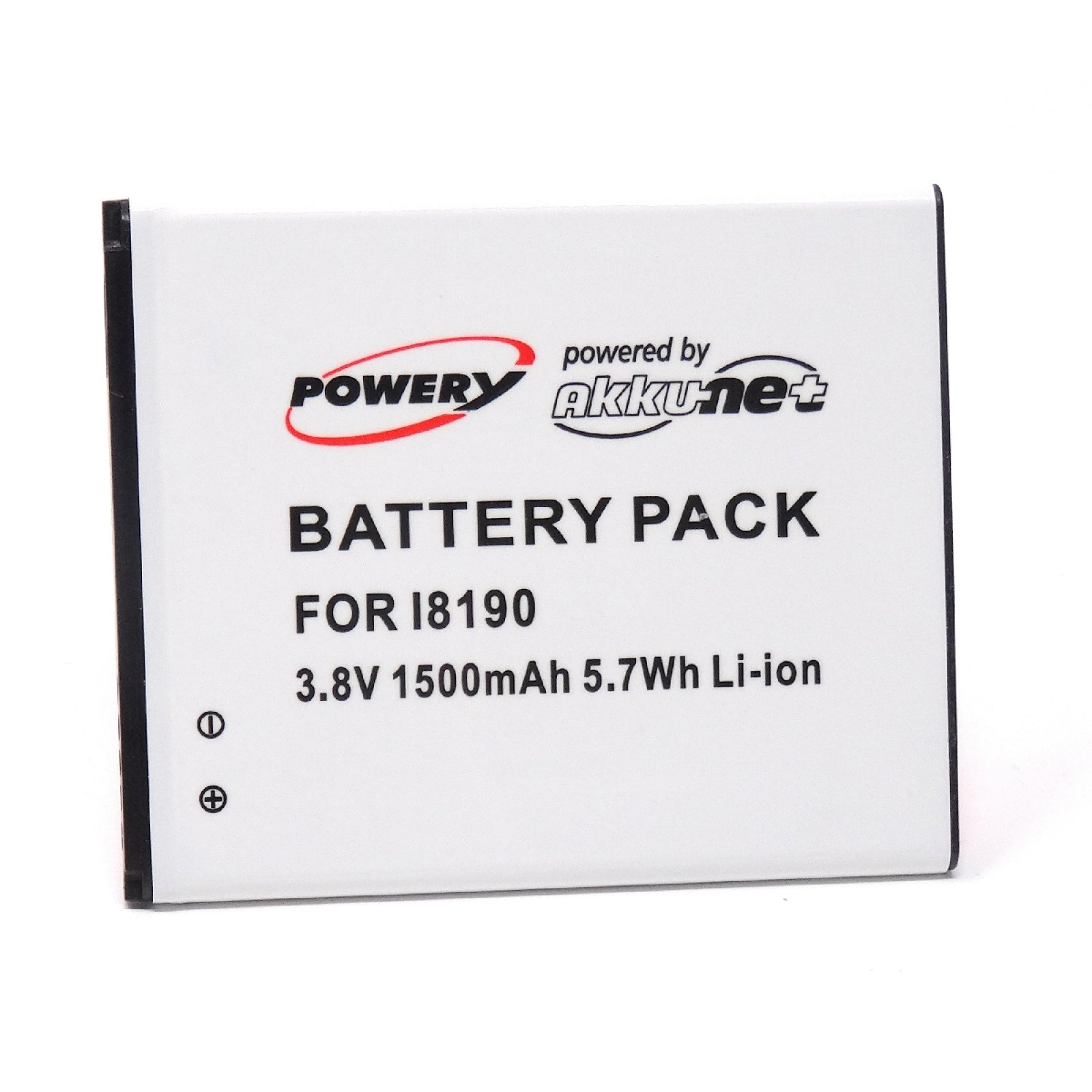 Li-Ion POWERY 3.8 für Samsung Akku Akku, 1500mAh Volt, GT-S7580