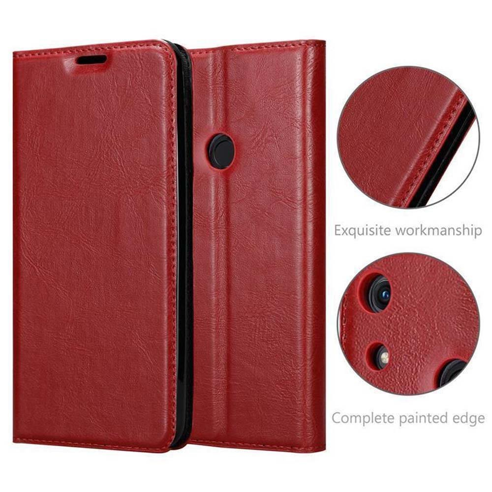 CADORABO Book Hülle Invisible ROT APFEL Bookcover, Honor, Magnet, 8A