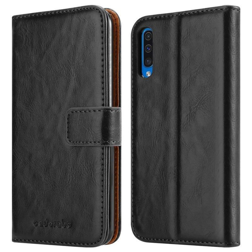 Samsung, CADORABO Galaxy A30s, GRAPHIT Book / A50 SCHWARZ Style, / A50s Luxury Hülle 4G Bookcover,