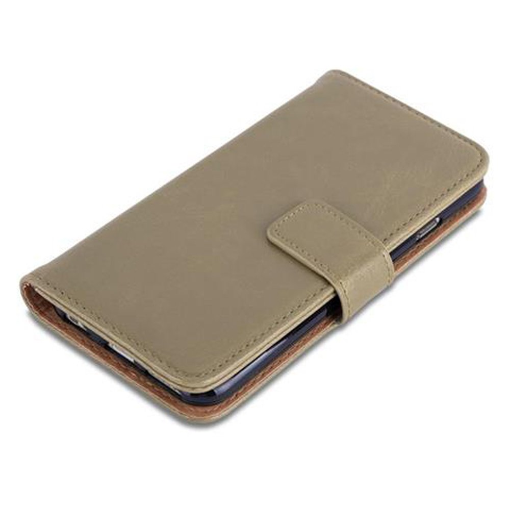 Style, Book / CADORABO Hülle 6S, Bookcover, iPhone Luxury 6 Apple, BRAUN CAPPUCCINO