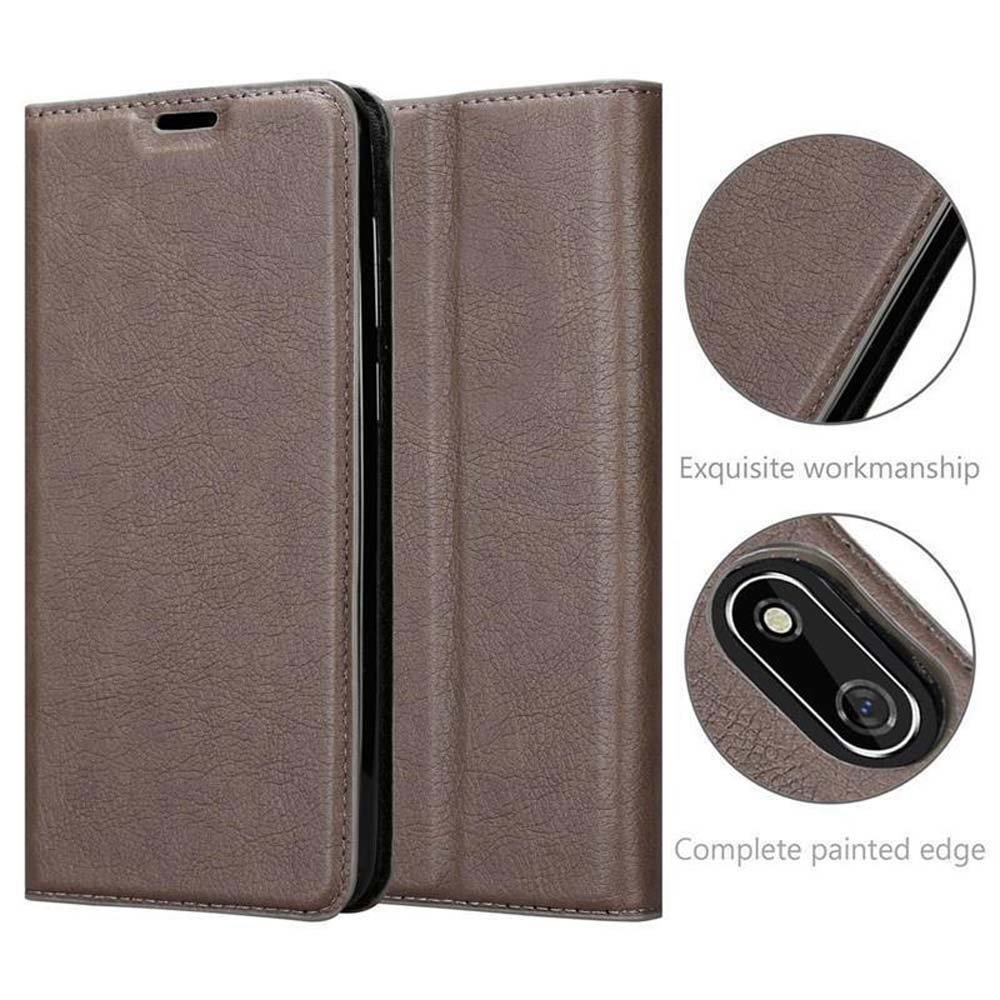 CADORABO Book Hülle Invisible BRAUN Bookcover, Magnet, KAFFEE J3, Cubot