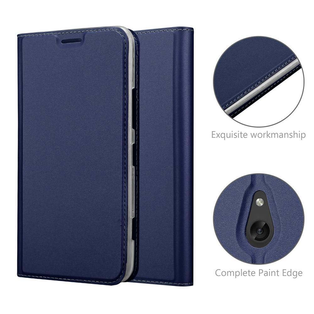 Book Nokia, DUNKEL Lumia CLASSY 1320, CADORABO BLAU Style, Classy Handyhülle Bookcover,