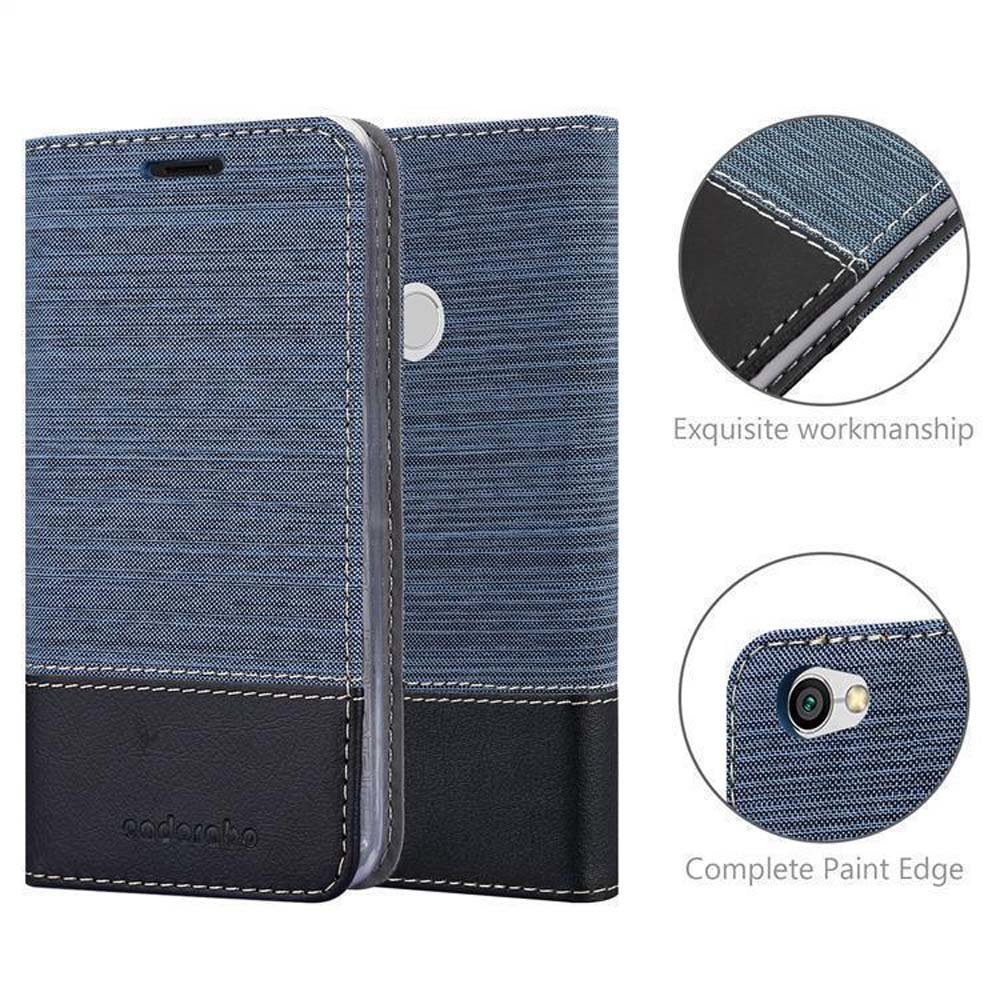 Style, CADORABO Book PRIME, Schutzhülle RedMi Bookcover, 5A im DUNKEL Xiaomi, SCHWARZ NOTE Jeans BLAU