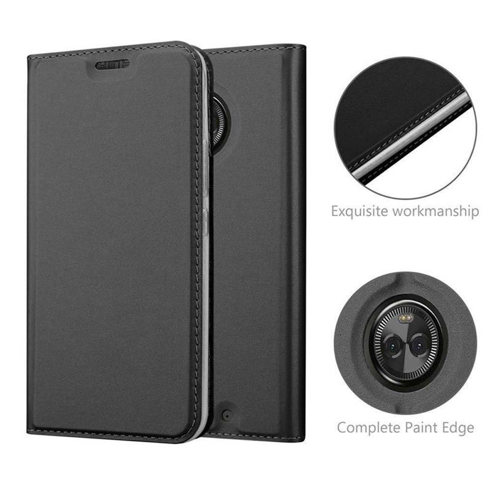 CADORABO Handyhülle Classy Style, SCHWARZ Book CLASSY X4, MOTO Bookcover, Motorola