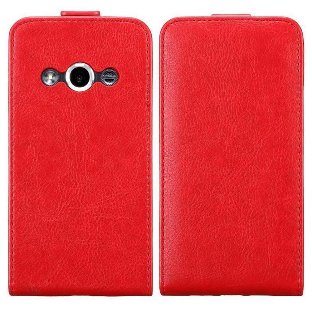 CADORABO Hülle im Flip APFEL Style, ROT 3, XCover Cover, Samsung, Flip Galaxy