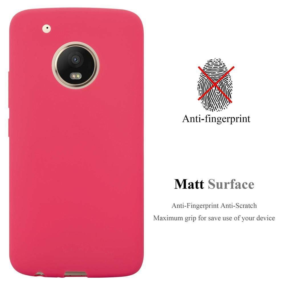 CADORABO Hülle im PLUS, MOTO CANDY TPU ROT Motorola, G5 Candy Style, Backcover