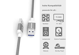 TUPOWER K56 USB 3.0 Verbindungskabel 1m USB Kabel Verbindung