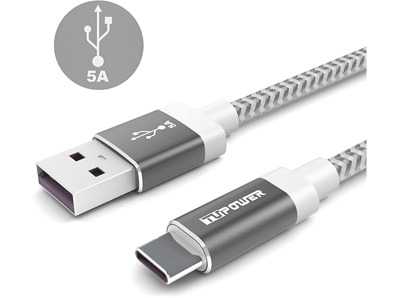 TUPOWER K20 TUPower USB-C Kabel für Huawei Supercharge 1,8m USB C Kabel Ladekabel Datenkabel