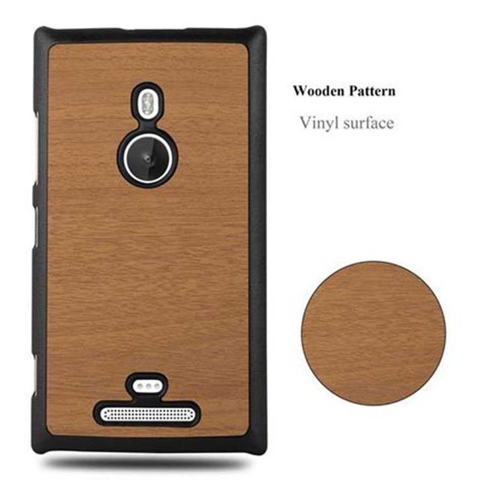 CADORABO Hard Case Woody Backcover, WOODY Design, 925, BRAUN Nokia, Lumia