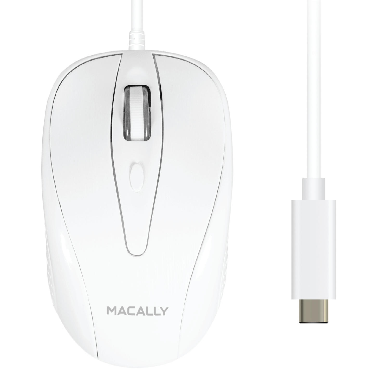 MACALLY USB-C-Maus, UCTURBO Weiß