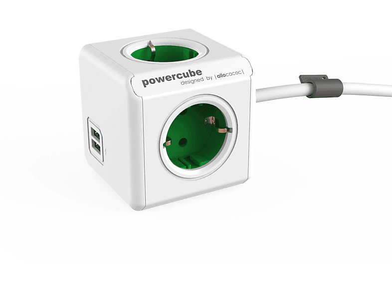 ALLOCACOC PowerCube mit DuoUSB Extended USB-Ladefunktion Mehrfachstecker