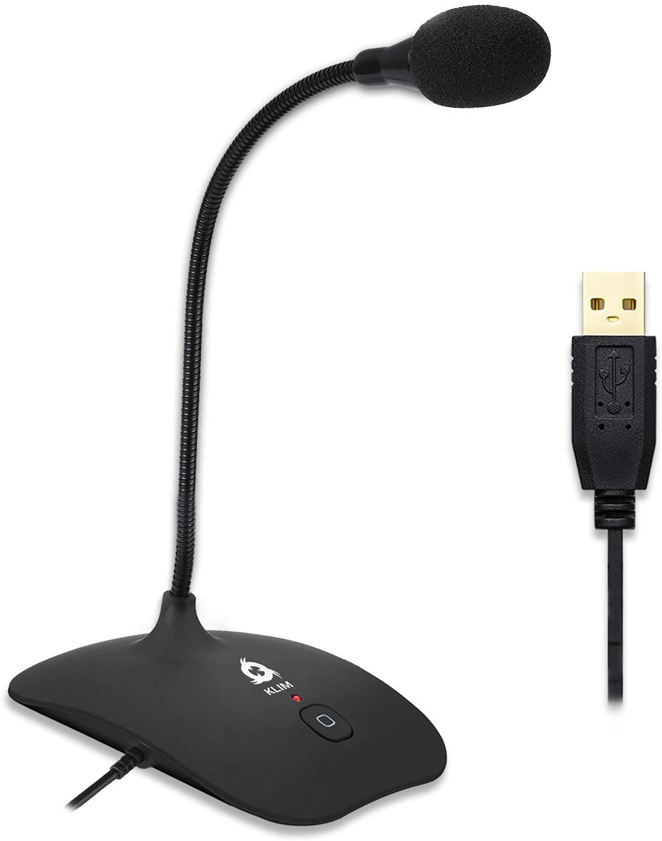 KLIM Talk USB für Schwarz Mac, Standmikrofon PC und