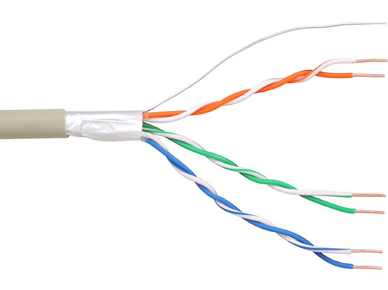 INLINE Telefon-Kabel 6-adrig Telefon / Rohware unkonfektioniert, 100 m ISDN-Kabel