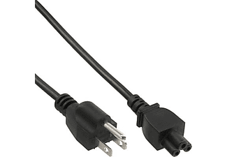 INLINE Netzkabel für Notebook Netzkabel für Notebook-Netzteile, Stromkabel extern, 2 m, schwarz