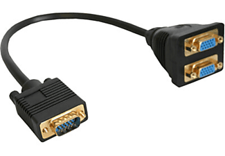 geeuwen Rond en rond hurken INLINE VGA Y-Adapterkabel VGA Y-Kabel SVGA / VGA, schwarz | MediaMarkt