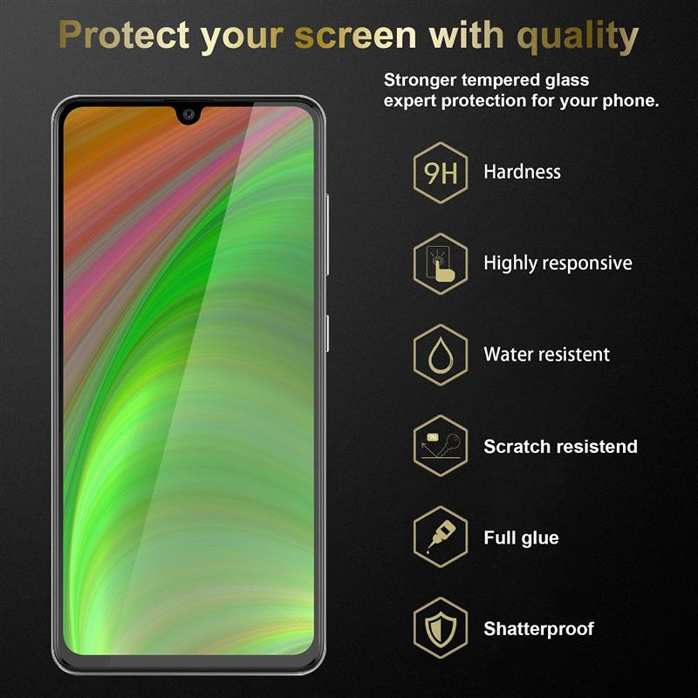 CADORABO 3x Vollbild Schutzglas Tempered A41) Galaxy Schutzfolie(für Samsung