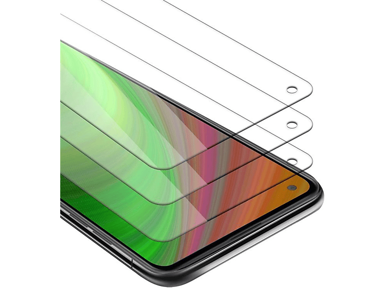 CADORABO 3x Schutzglas Tempered Glas Schutzfolie(für Samsung Galaxy A21)
