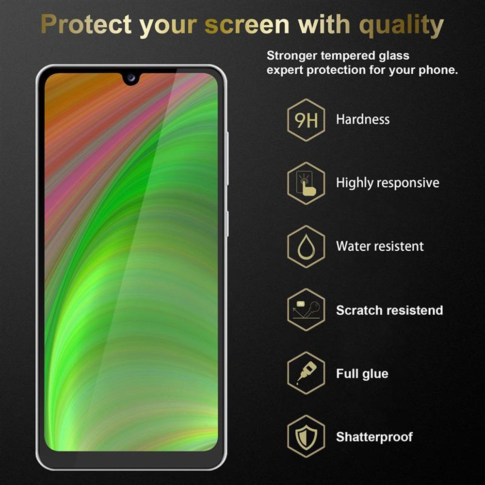 CADORABO Schutzglas voll kelebend A31) Schutzfolie(für Galaxy Samsung