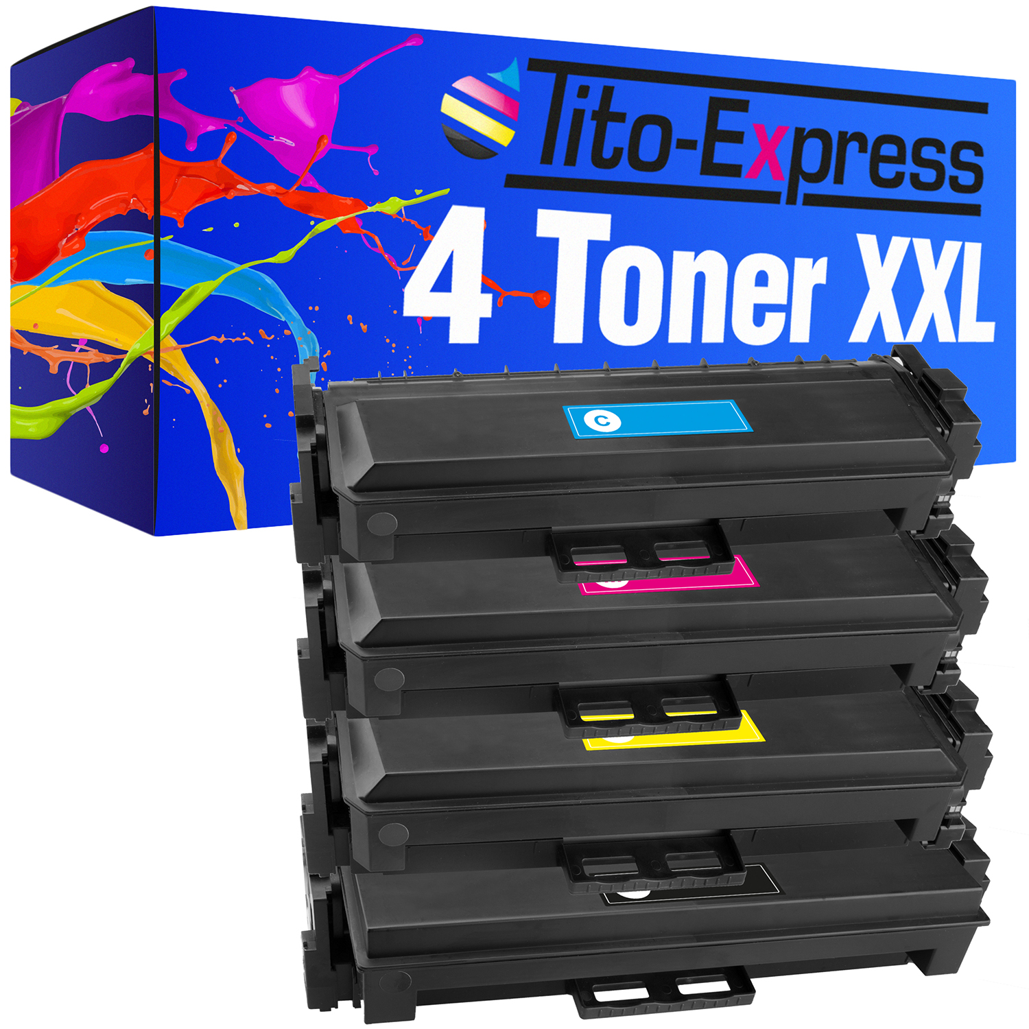 TITO-EXPRESS PLATINUMSERIE magenta, CF412X CF411X ersetzt Toner (CF410X 4 yellow black, Toner CF413X) CF410X-CF413X cyan, HP