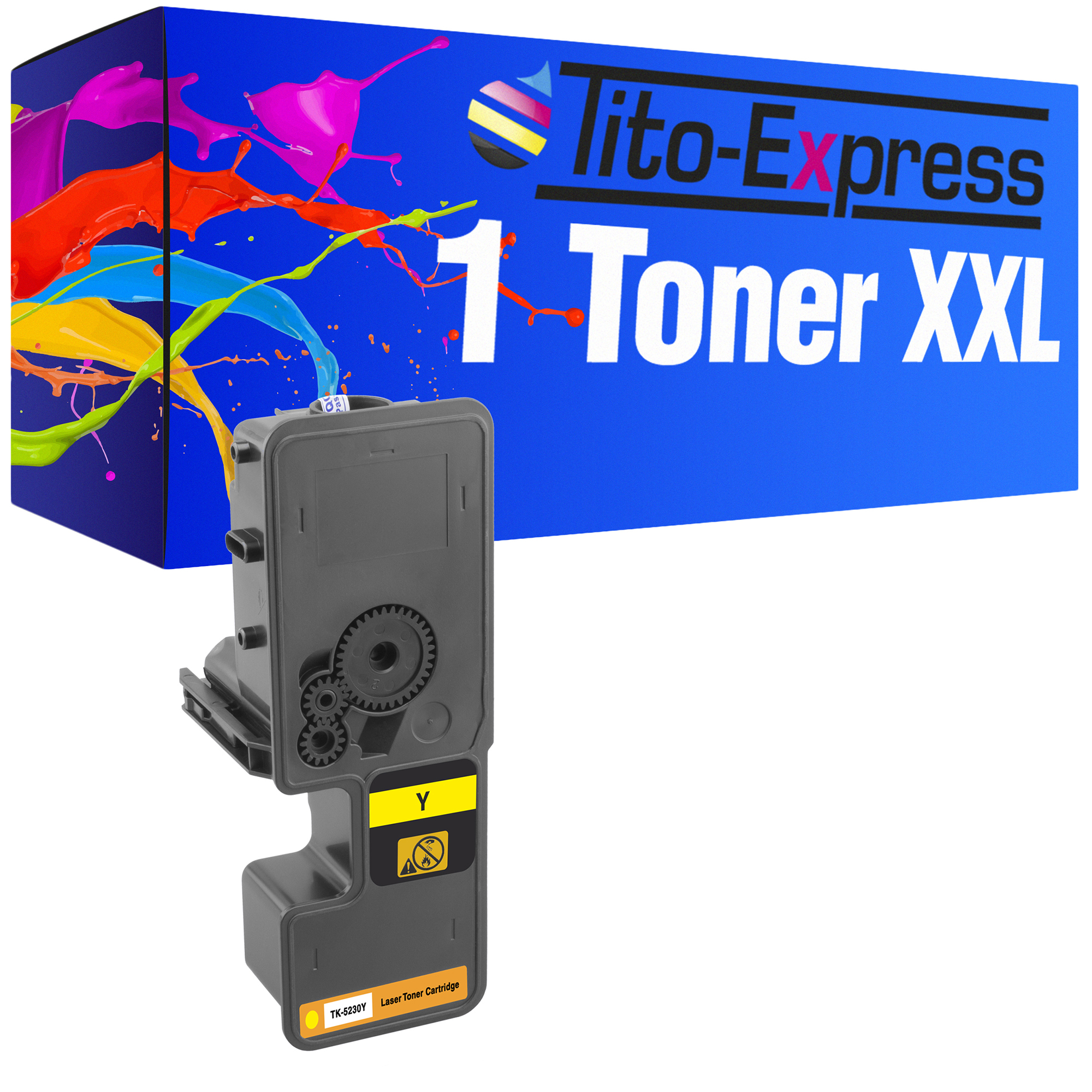 TK-5230 TITO-EXPRESS yellow 1 Toner Kyocera PLATINUMSERIE ersetzt Toner (1T02R9ANL0)